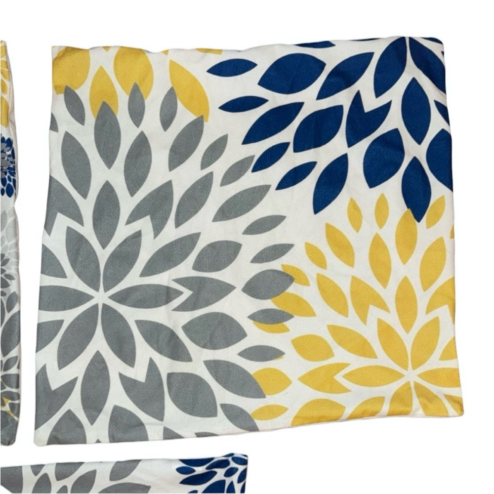 Floral Decorative Throw Pillow Covers 18”x18”  (Set of 3) - Picture 4 of 9